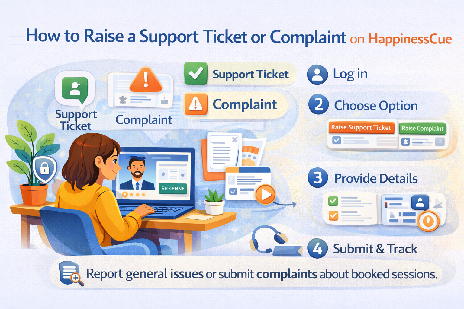How to Raise a Support Ticket or Complaint on HappinessCue