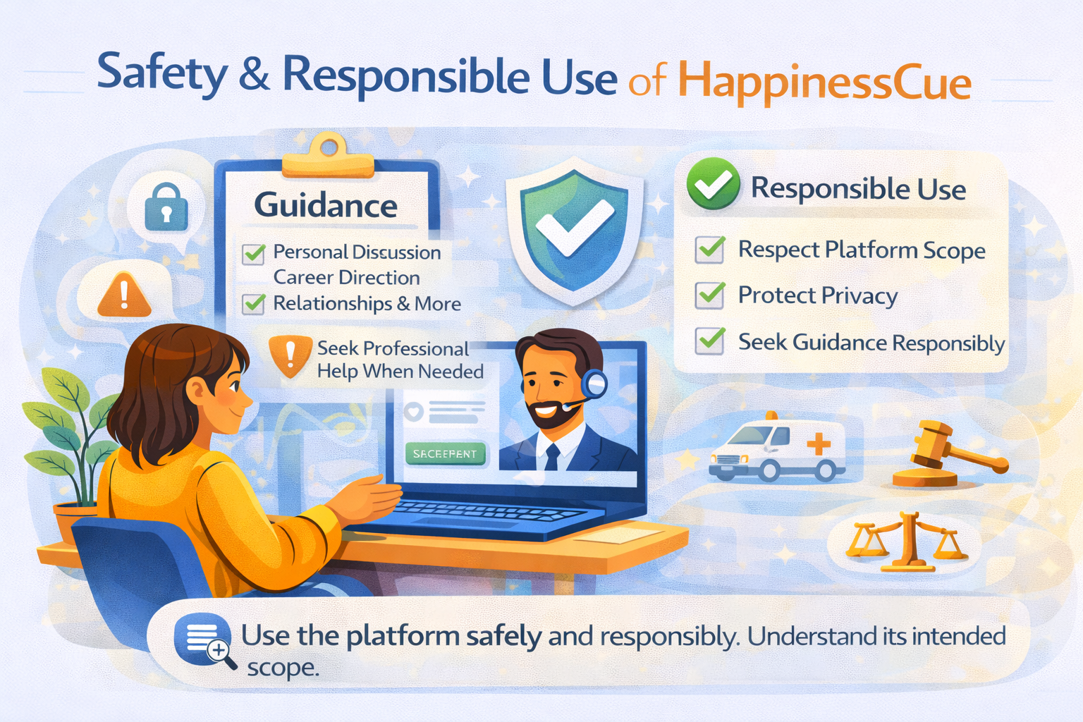 Safety & Responsible Use of HappinessCue