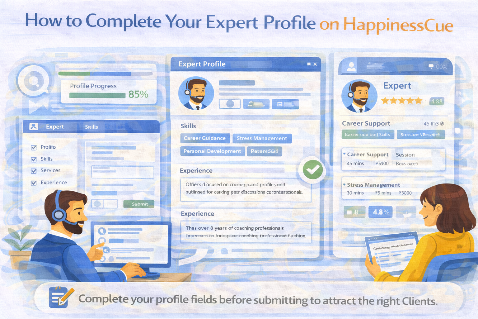 How to Complete Your Expert Profile on HappinessCue